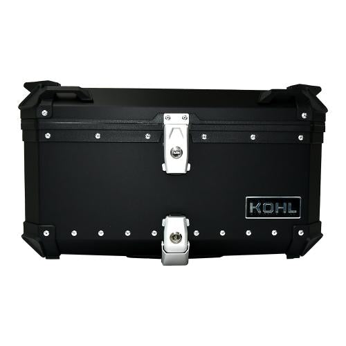 Baúl Trasero Para Moto Kohl Q3 Aluminio Negro 60 Lts