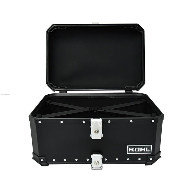 Baúl Trasero Para Moto Kohl Q3 Aluminio Negro 60 Lts