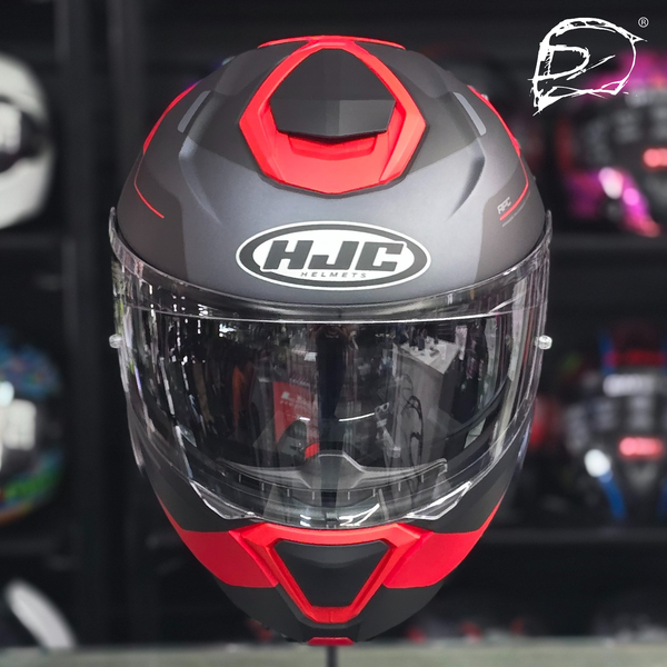 Casco Hjc I91 Abatible Carst Mate Negro Gris Rojo Ece