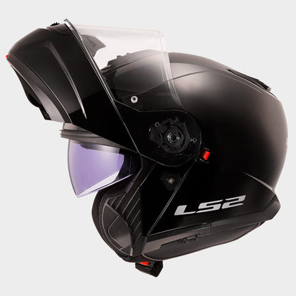 Casco Abatible Ls2 Strobe Negro Mate FF908