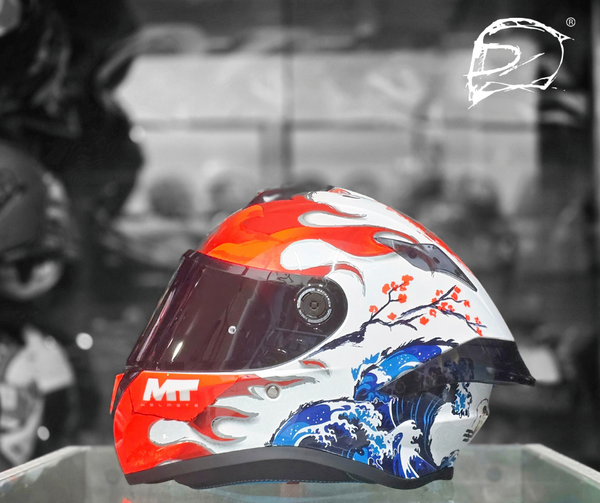 Casco Integral Mt Targo Yamanaka Rojo Brillo+ Pantalla oscura