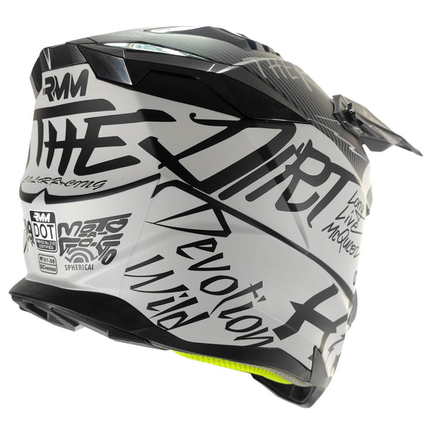 Casco Rmm 189 Cross Graficos Negro Mate Dot