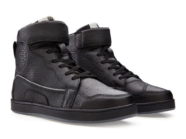 Tenis para moto Pastrana de Piel Unisex Negro con protecciones Atacama