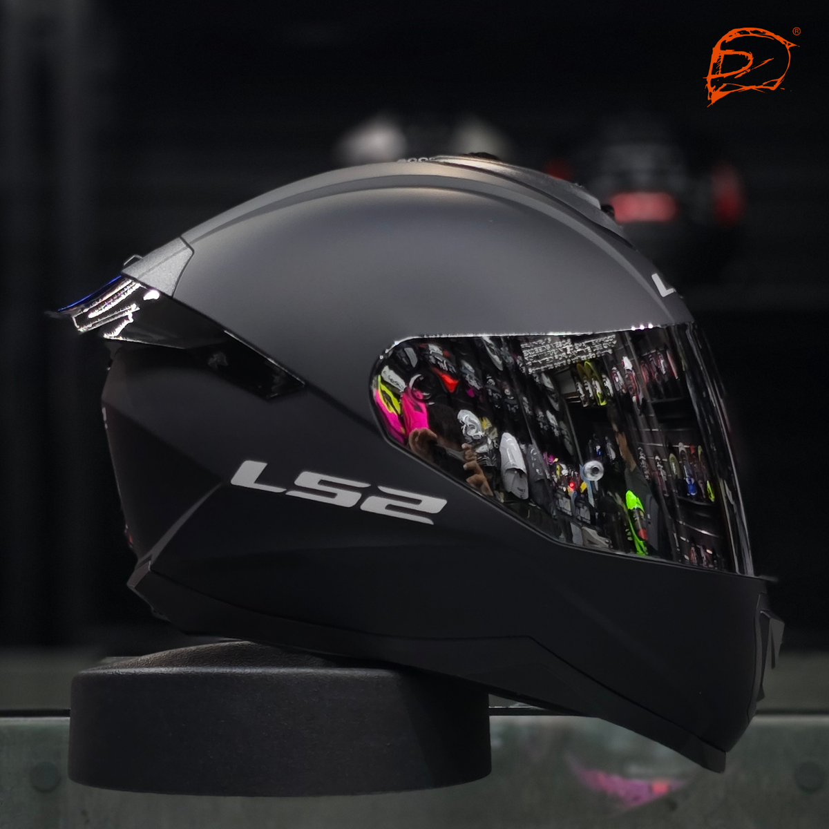 Casco Integral LS2 Con Intercomunicador integrado Flash Negro Mate FF802