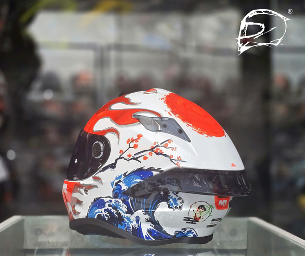 Casco Integral Mt Targo Yamanaka Rojo Brillo+ Pantalla oscura