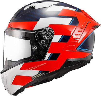 Casco Integral Ls2 Thunder C Alliance Rojo Blanco Brillo FF805