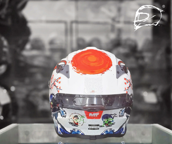 Casco Integral Mt Targo Yamanaka Rojo Brillo+ Pantalla oscura
