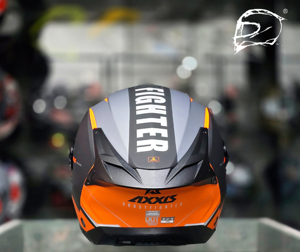 Casco Abatible Axxis Ghostfighter B4 Maniac Naranja Negro