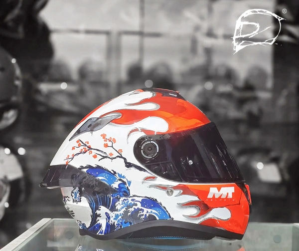 Casco Integral Mt Targo Yamanaka Rojo Brillo+ Pantalla oscura