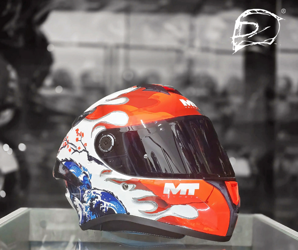 Casco Integral Mt Targo Yamanaka Rojo Brillo+ Pantalla oscura