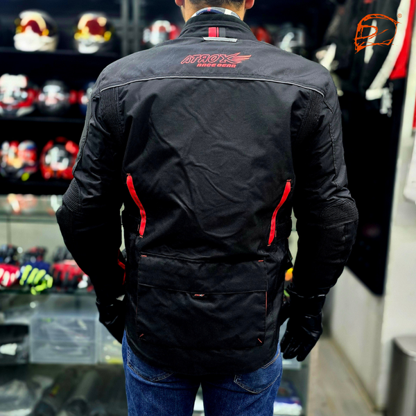 Chamarra Atrox AT-2231 Cordura Larga Roja