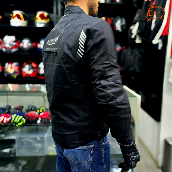 Chamarra Atrox AT-2119 Cordura Corta Negro