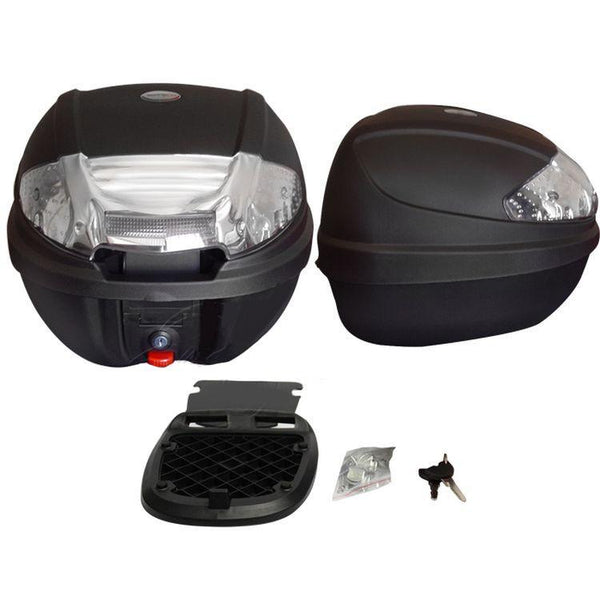 Cajuela Techx2 830 Negra C/ Reflejante Blanco 29L