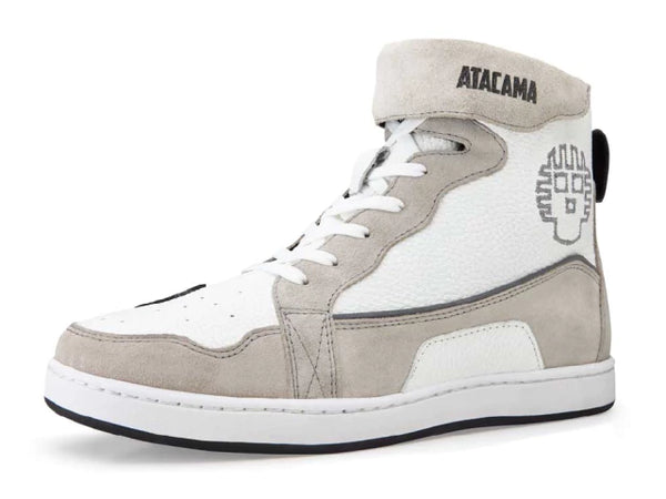 Tenis para moto Roger de Piel Unisex gris con protecciones Atacama