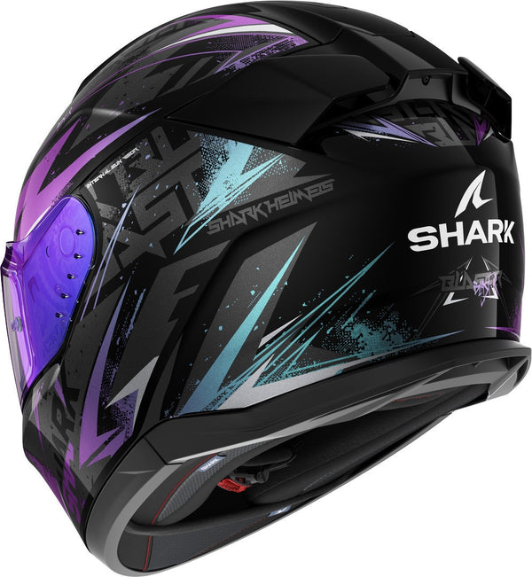 Casco Shark D-skwal 3 Blast-R Negro/Aqua