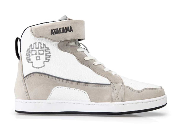 Tenis para moto Roger de Piel Unisex gris con protecciones Atacama