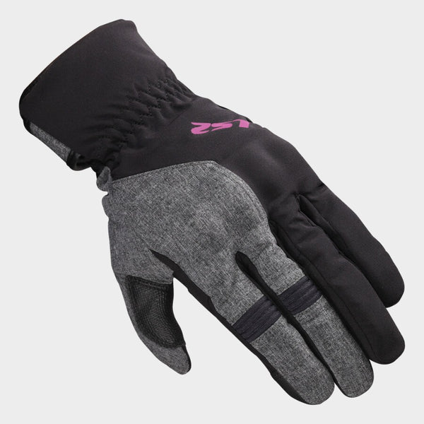 Guantes Ls2 Urbs II Touring Impermeables Negro Gris Morado para mujer