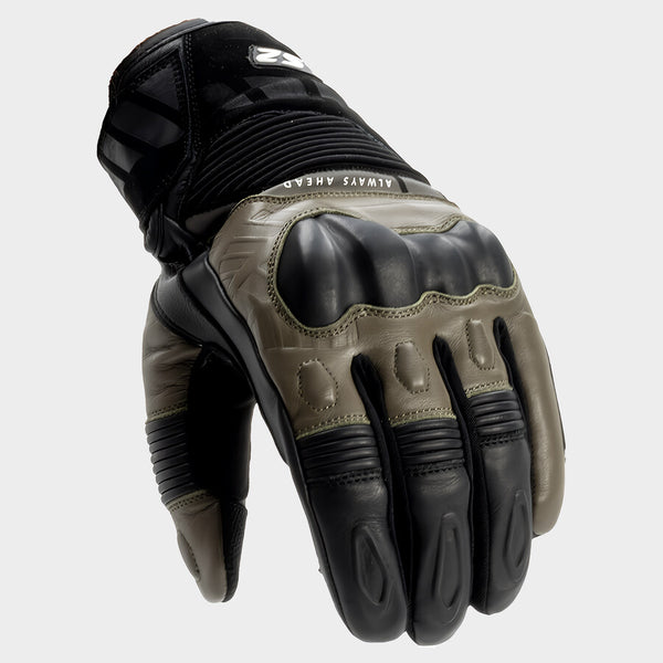 Guantes Ls2 Octane Negro Cafe Piel