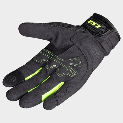 Guantes Ls2 Kubra Textil Negro Amarillo Fluo