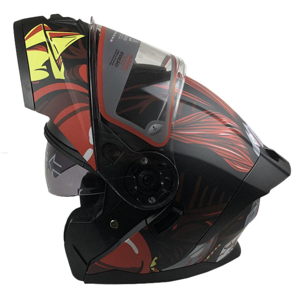 Casco Abatible Con Luz Led R7 Red Clown