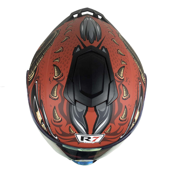 Casco Abatible R7 Racing Alfa Con Luz Led The King
