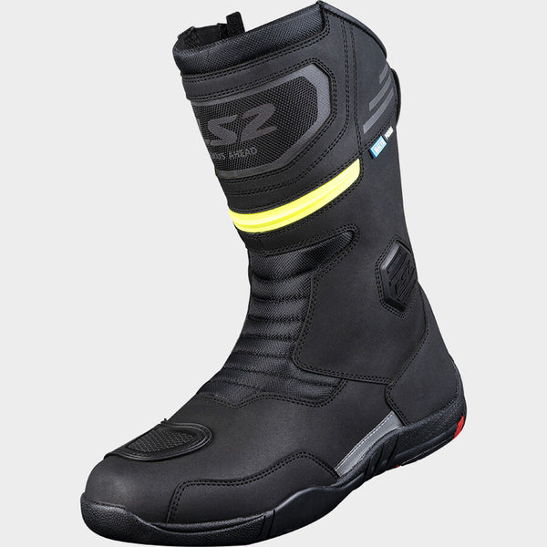 Botas Ls2 Impermeable Goby Negro Amarillo Fluo DAMA