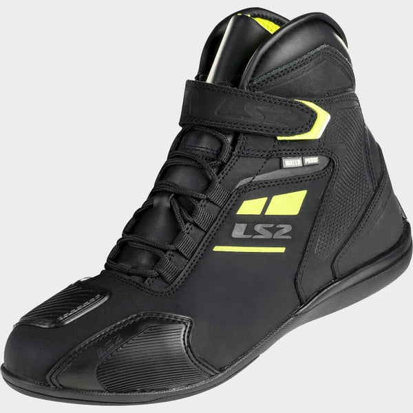 BOTAS LS2  GARRA IMPERMEABLE NEGRO AMARILLO