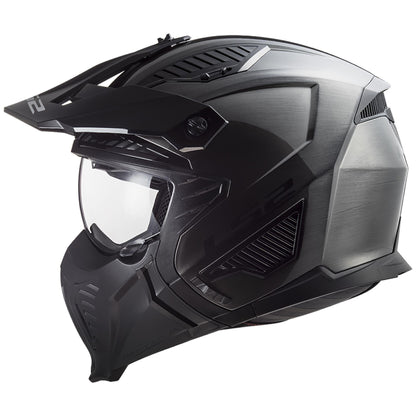 Casco Cross City LS2 Drifter Jeans Gris OF 606