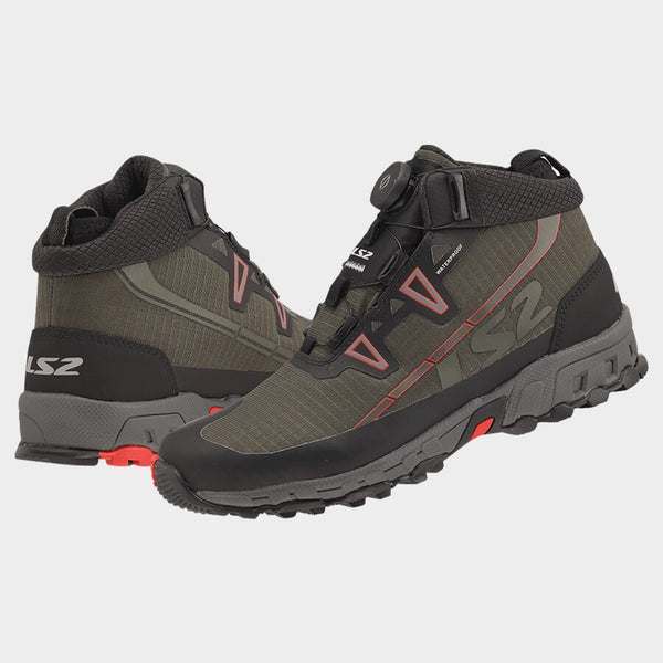 BOTAS LS2 NEGRO TREKKER IMPERMEABLE VERDE