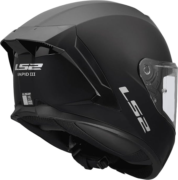 Casco Integral LS2 Rapid III Solid Negro Mate FF820