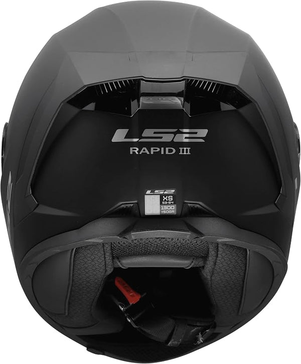 Casco Integral LS2 Rapid III Solid Negro Mate FF820