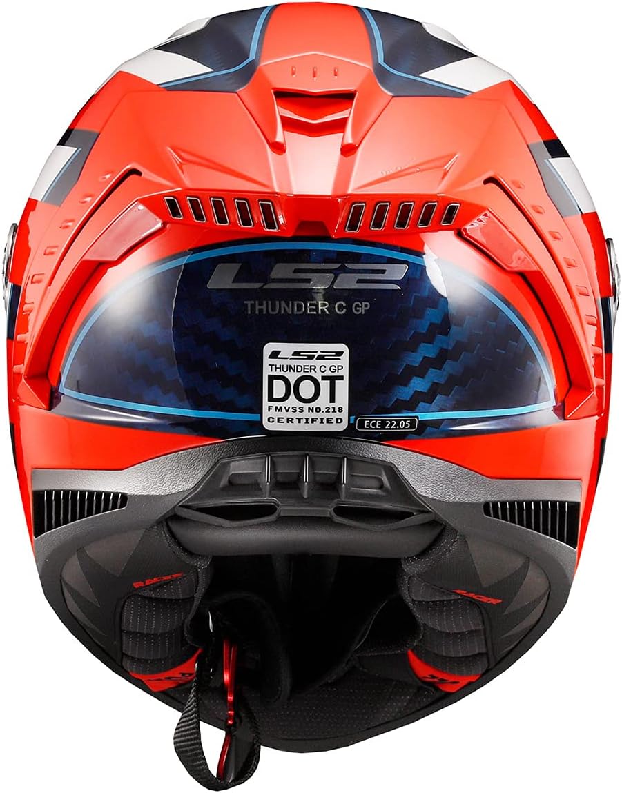 Casco Integral Ls2 Thunder C Alliance Rojo Blanco Brillo FF805