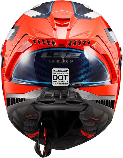 Casco Integral Ls2 Thunder C Alliance Rojo Blanco Brillo FF805