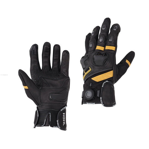 GUANTES VEL PREDATOR PIEL NEGRO DORADO