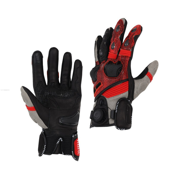GUANTES VEL KOHL PREDATOR AIR NGO/BCO/ROJ PIEL