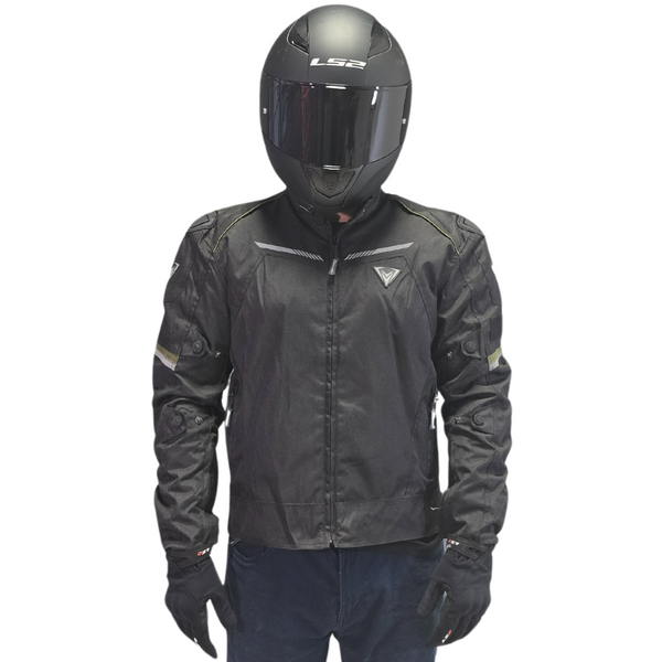 Chamarra De Moto Giacomo Racer Negro Oliva