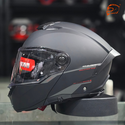 Casco Abatible Mt Sv Atom 2 Solid A1 Negro Mate