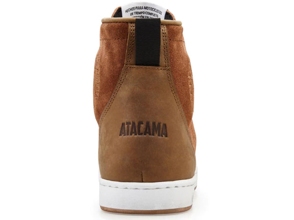 Tenis para moto urbano café de Piel Unisex con protecciones Atacama Borgo
