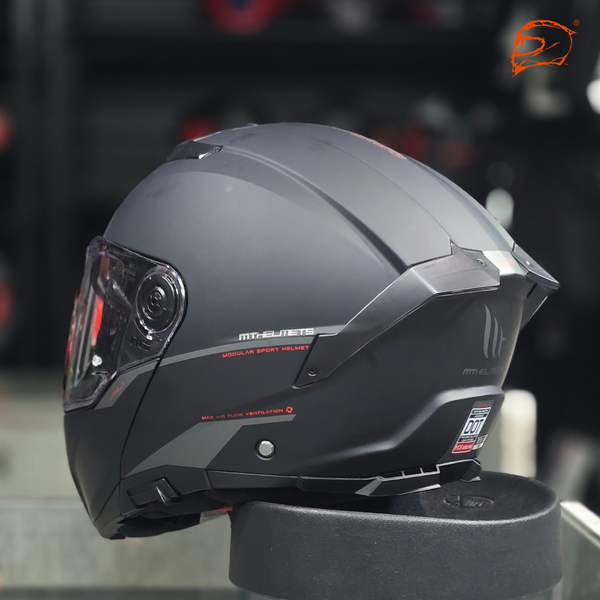 Casco Abatible Mt Sv Atom 2 Solid A1 Negro Mate