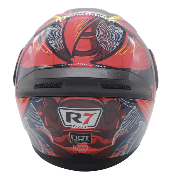 Casco Abatible R7 Unscarred Werewolf Naranja Amarillo