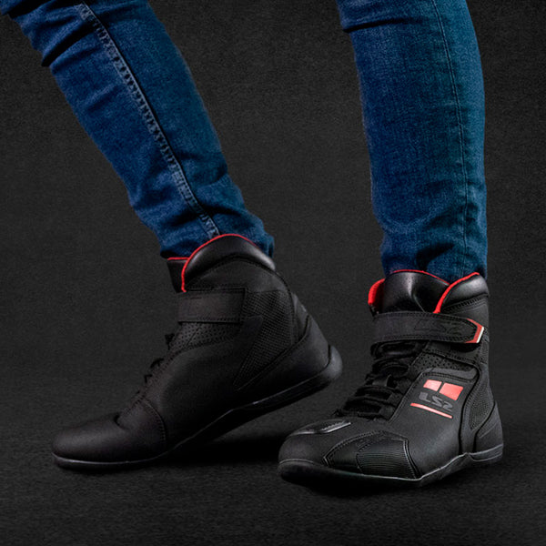 BOTAS LS2 GARRA NEGRO ROJO
