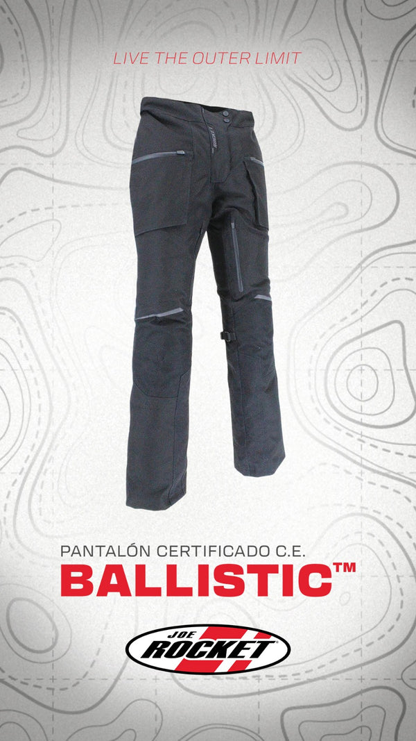 Pantalon con protecciones Joe Rocket Ballistic Negro para mujer