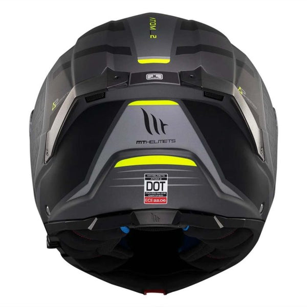 Casco Abatible Mt Atom 2 Sv Destiny C2 Gris Negro Amarillo Mate