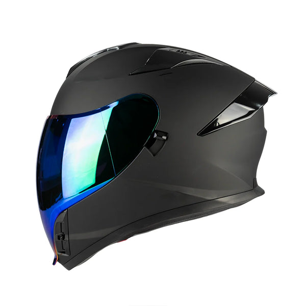CASCO IMMORTALE AURUS NEGRO VISOR IRIDIUM VERDE