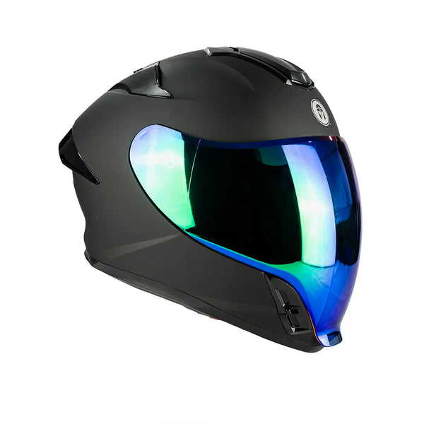 CASCO IMMORTALE AURUS NEGRO VISOR IRIDIUM VERDE