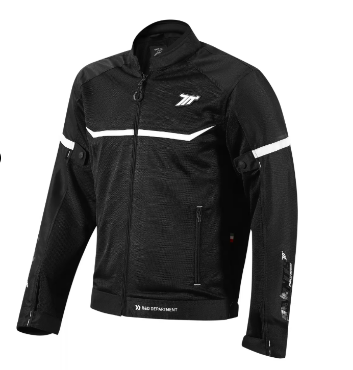 Chamarra Seventy Degrees SD-JR30.1  Mojave Verano Racing Hombre Negra Blanca