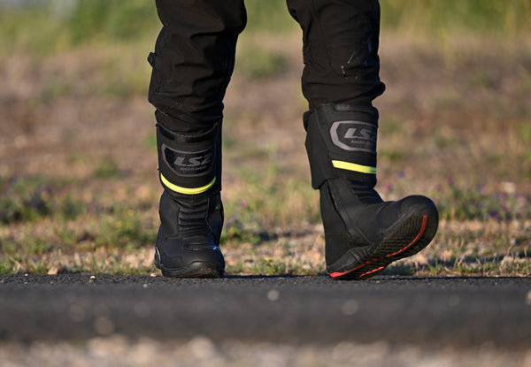 Botas Ls2 Impermeable Goby Negro Amarillo Fluo DAMA