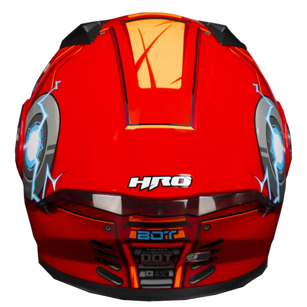 Casco Abatible Hro 3420 Dv Bot Rojo Azul