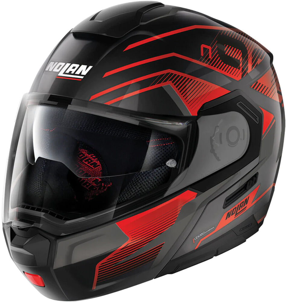 Casco Abatible Nolan N90 3 Comeback 44 Negro Rojo Moto Helmets