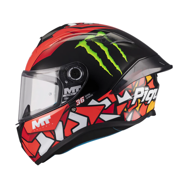 Casco Integral Mt Targo S Piqueras B5 Brillo+Pantalla Oscura